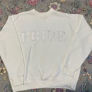 Six stories bride embroidered sweatshirt